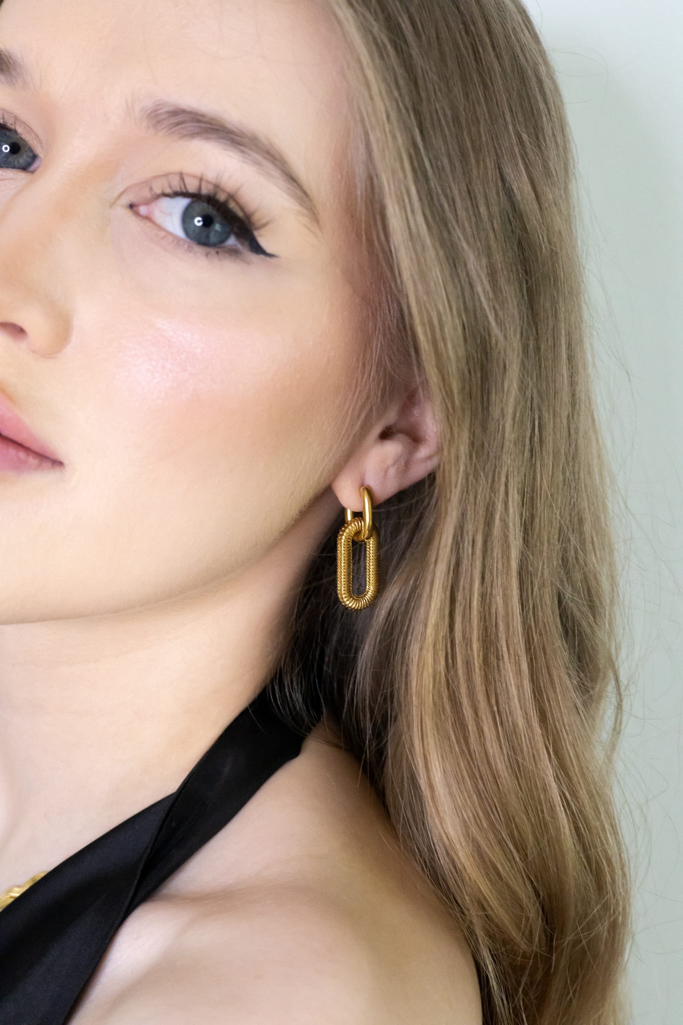 Calypso 18K vergoldete Ohrhänger oval Damen