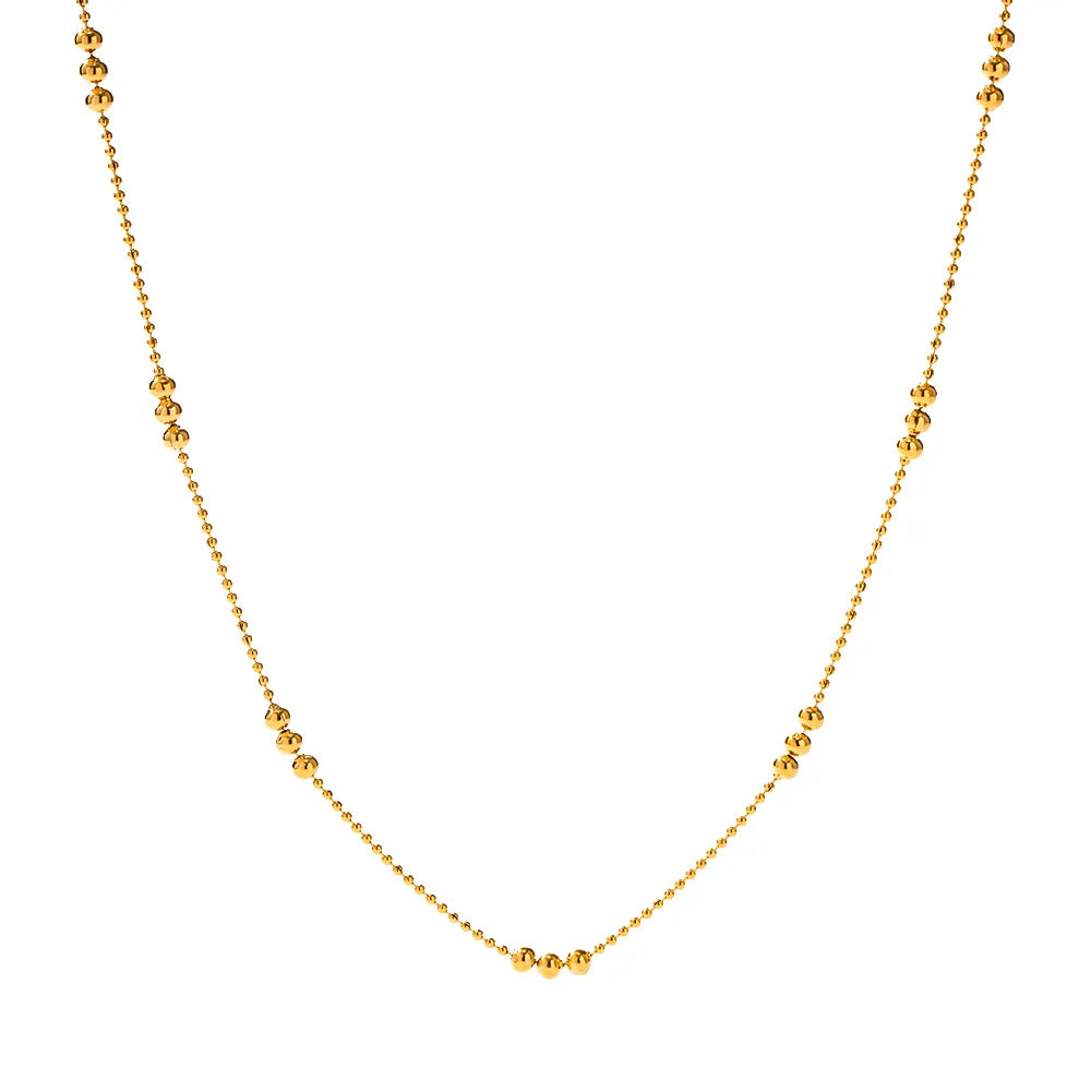 Cordelia 18K gold-plated beaded necklace for women – statement piece