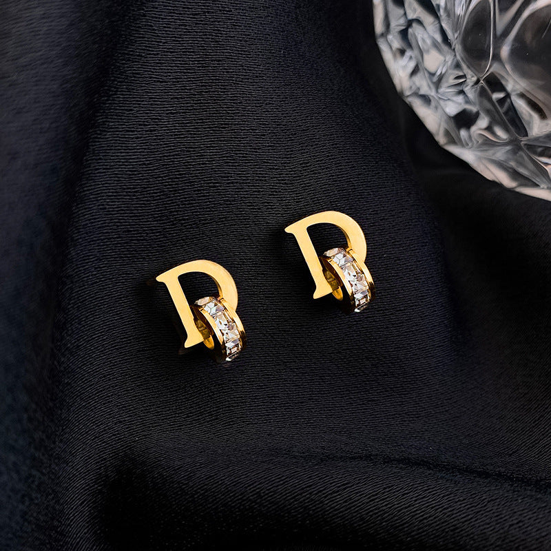 Creolen mit Zirkonia in Gold – Statement Ohrringe für Damen CELOSIA