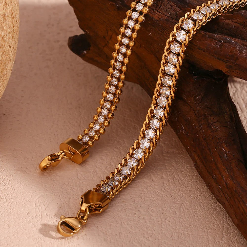Zirkonia Armband Gold - CELOSIA