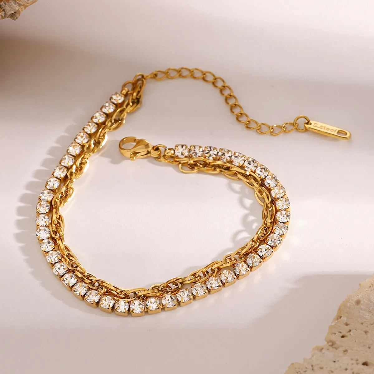 Double chain elegant bracelet for women