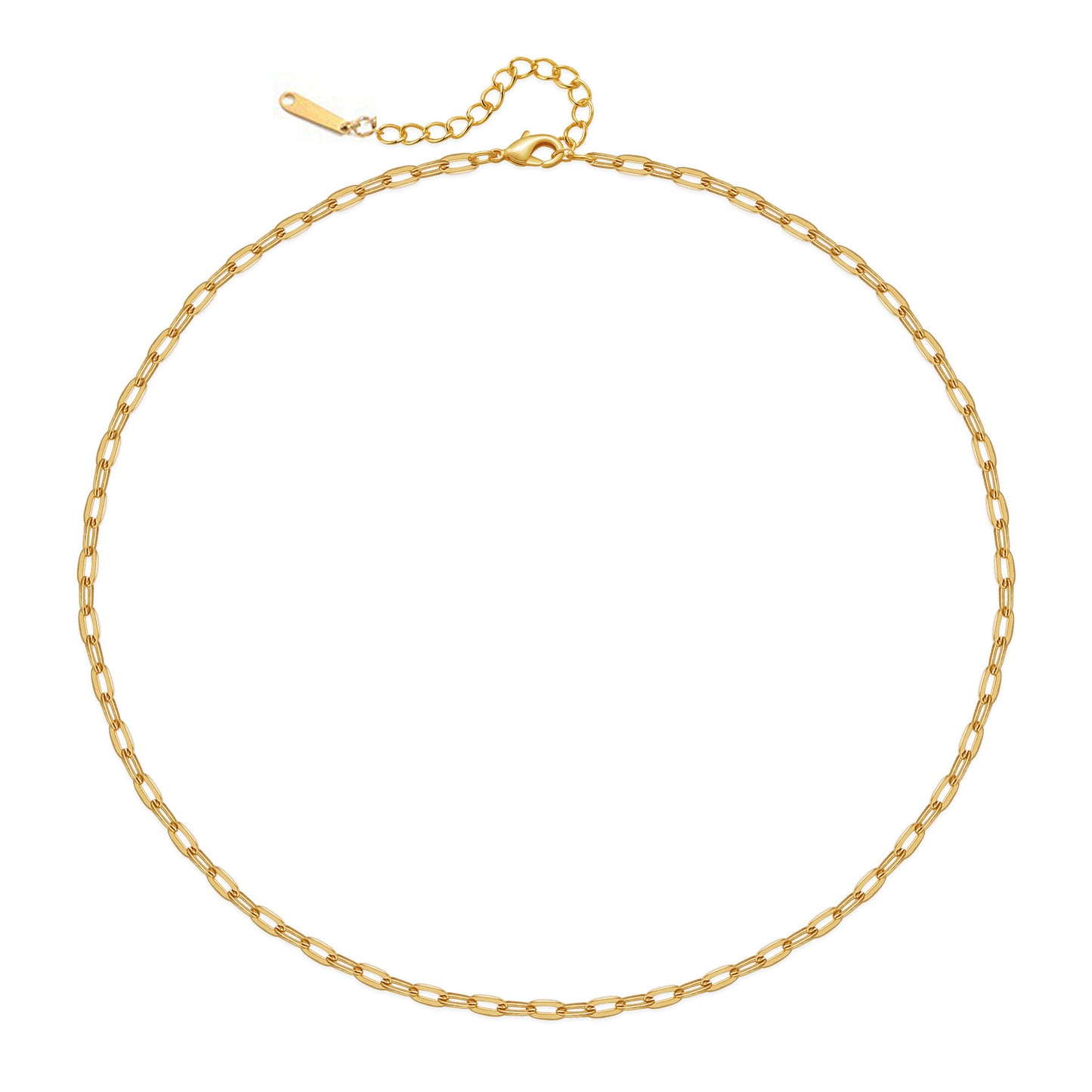 Giselle paperclip chain gold necklace