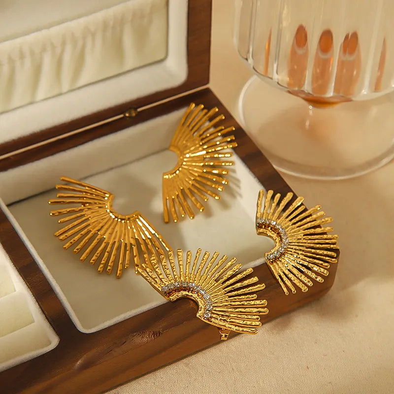 Elegante Zirkonia Ohrringe goldfarben – CELOSIA Schmuck