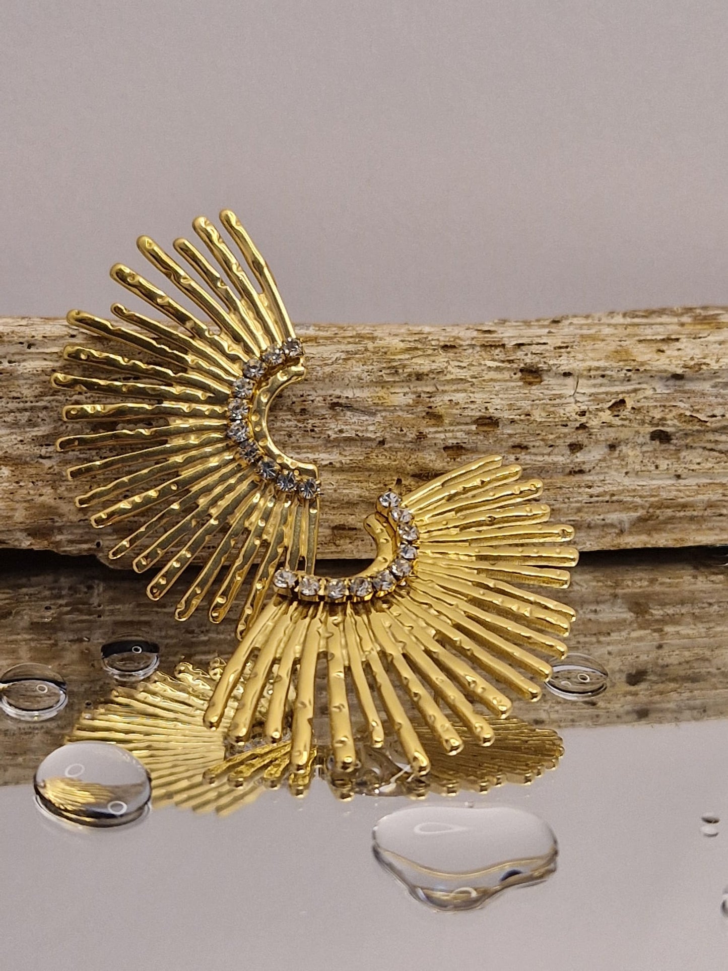 Ohrstecker Damen vergoldet - Sonnenstrahl Schmuck