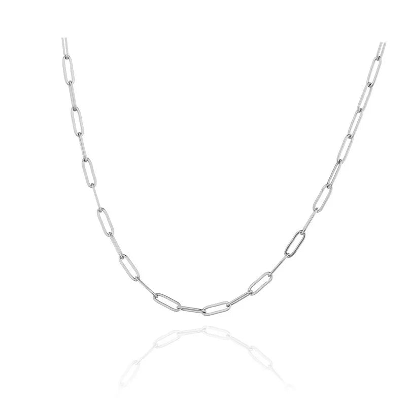 Minimalist silver choker chain for women – everyday necklace