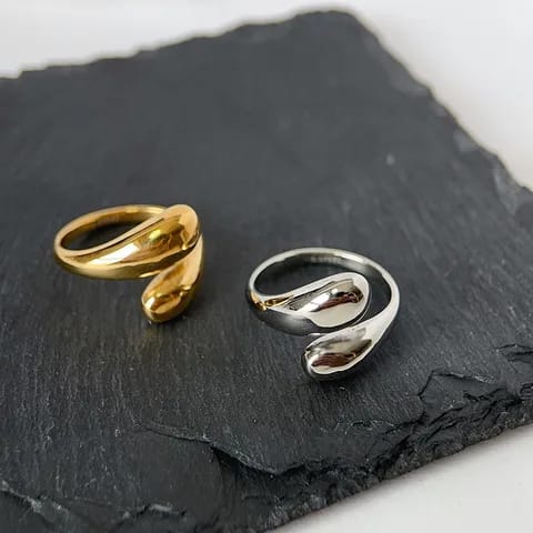 18K vergoldeter minimalistischer Damenring