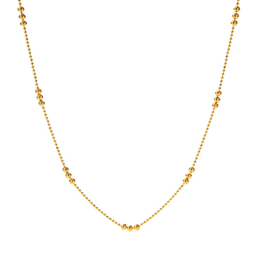 Cordelia 18K gold-plated beaded necklace for women – statement piece