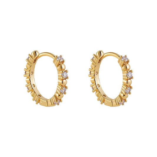 Divona Creolen Damen Gold mit Zirkonia