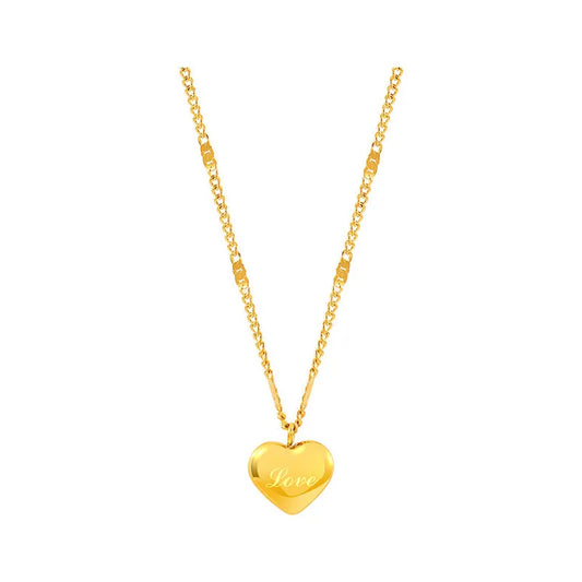 Nayeli 18K gold-plated necklace with 3D heart pendant