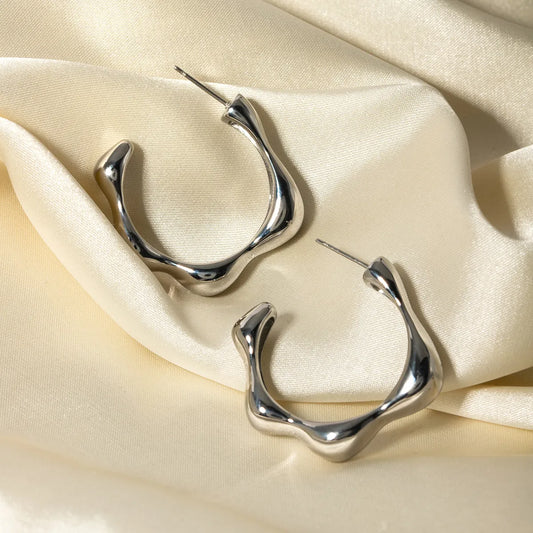 Rowan stainless steel chunky geometric earrings for women